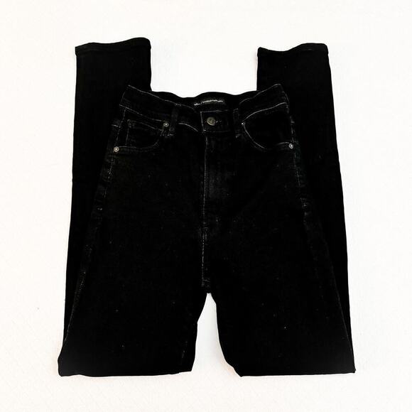 COH x Wilfred Cleo Super High Rise Slim Black Denim Jeans Size 24 - Picture 6 of 8